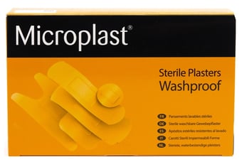 picture of Microplast Washproof Adhesive Plasters 7.5cm x 2.5cm - Box 100 - [CM-86930]