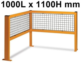 picture of QMP Fully Welded Barrier - Corner Barrier - Mesh Infill - 1000L x 1100H mm - [QM-RBCU1011MYXX]