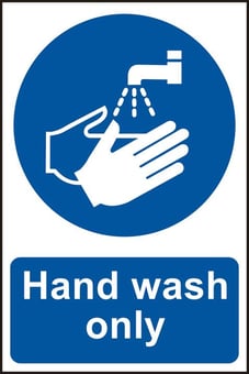 Picture of Spectrum Hand wash only - PVC 200 x 300mm - SCXO-CI-0417