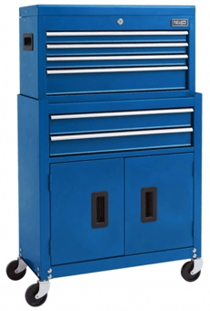 picture of BiGDUG Garage 24" 6 Drawer Tool Chest & Rollcab Set - 1037h x 616w x 295d mm - Blue - [BDU-BDTCS6BL] - (LP)