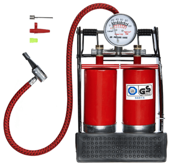picture of Amtech Double Cylinder Foot Pump With Gauge - [DK-I9400]