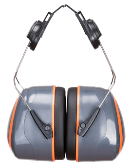 picture of Portwest PW62 HV Extreme Ear Muff Helmet Mounted Grey/Orange - [PW-PW62GOR]
