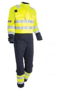 Picture of ProGarm 6444 FR AS HV Navy/Yellow Coverall Tall Leg - PG-6444-T1L