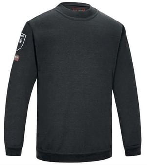 picture of Phoenix Flame Retardant Anti-Static Arc Protection Black Sweatshirt - FU-SS015-BLK