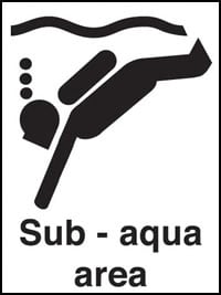 Picture of Sub-Aqua Area Sign - [AS-WH33]