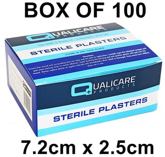 picture of Qualicare Fabric Plasters - 7.2cm x 2.5cm - Box of 100 - [SHB-QP7050]