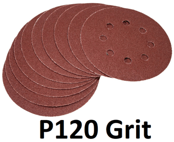 picture of Amtech 10pc Circular Sanding Disc Sheet Set - P120 Grit 125mm - [DK-V4090]