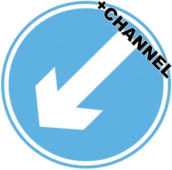 picture of Traffic Arrow Left Diagonal Sign With Fixing Channel - 450mm Dia - Reflective - [AS-TR56-ALUC]