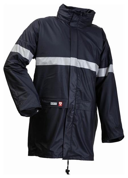 picture of Lyngsoe - Microflex Flame Retardant Winter Rain Jacket - Waterproof - Navy -  Conforms toEN343 2003 +A1:2007 & EN ISO 14116: 2008 INDEX 1 INDEX 3 & EN1149-5:2008 & EN1149-3:2004 - LS-HM19-R-NAVY