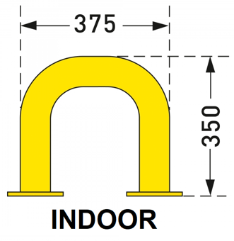 picture of BLACK BULL Protection Guard - Indoor Use - (H)350 x (W)375mm - Yellow - [MV-195.15.621]