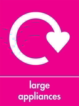 Picture of Recycling Signs - Large Appliances - 300 X 400Hmm - Rigid Plastic - [AS-WR02-RP]