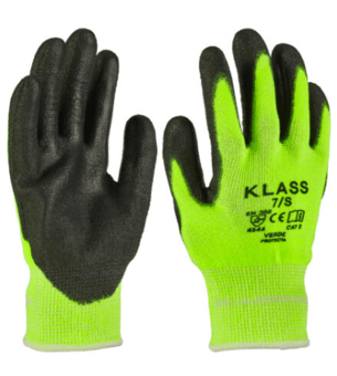 picture of KLASS Protecta Verde Hi Vis Palm Coated Anti-Cut Safety Gloves - MC-PROTECTAVERDE - (DISC-R)