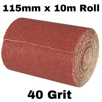 picture of Silverline - Aluminium Oxide Roll - 115mm x 10m Roll - 40 Grit - [SI-986114]