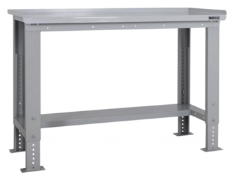 picture of BiGDUG Heavy Duty Workbench - 877h x 1215w x 600d mm - Half Depth Shelf - Steel Worktop - [BDU-HDWBH126S] - (LP)