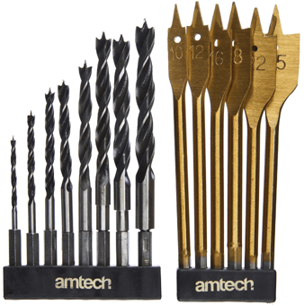 picture of Amtech 14 Piece Hex Shank Wood Drill Set - [DK-F1740]