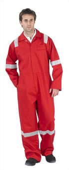 picture of Beeswift Flame Retardant Coverall Red - Regular Leg - Nordic Design - BE-CFRBSND-RED - (DISC-X)