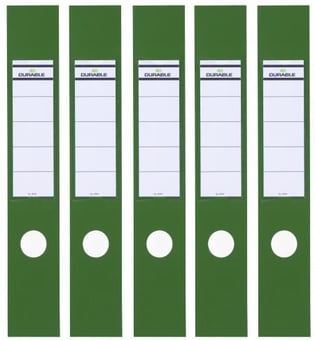 Picture of Durable - ORDOFIX 60 MM Self-adhesive Spine Labels For Lever Arch Files 70mmW - Green - 390 x 60 mm - Pack of 100 Labels - [DL-809005]