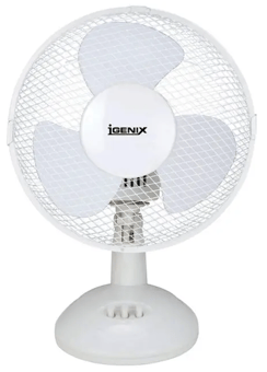 picture of Igenix 9" White Desk Fan - 30w - [SLB-387792]