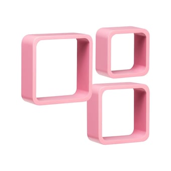 picture of Maison by Premier Helsinki Wall Cubes - Pink - [PRMH-BU-X2404X147] - (HP)
