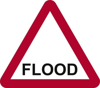 picture of Spectrum 600mm Tri. Temporary Sign & Frame – FLOOD – [SCXO-CI-13141]