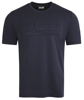 picture of JCB Workwear Unisex 3D Embossed T-Shirt - Navy Blue - BE-JCB014N