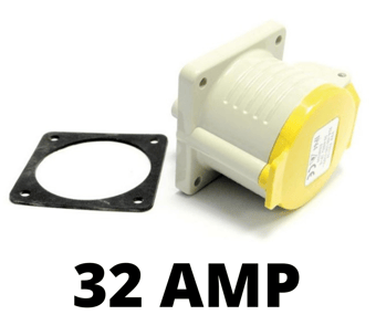 picture of 32 Amp 110V Industrial IP44 Rated Panel Socket - [HC-PS32A110]