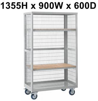 picture of QMP Boxwell Trolley Without Doors - Light Grey - Plywood - 1355H x 900W x 600D - [QM-XW139060PLXX] - (LP)