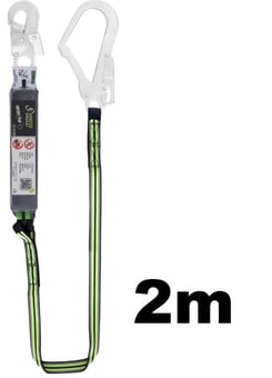 picture of Kratos Energy Absorbing Webbing Lanyard - Snap Hook And Scaffold Hook - 2.0 Mtr - [KR-FA3030320] - (DISC-R)