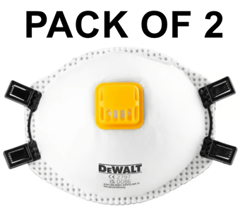 picture of Dewalt FFP2 Disposable Particulate Respirator - Pack of 2 - [FDC-DXIRFFP22]
