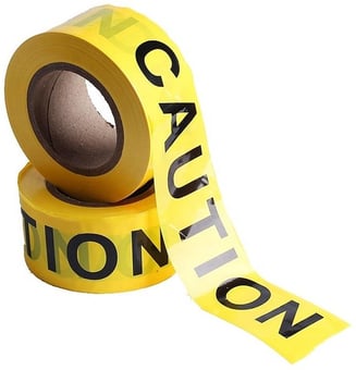 Picture of Himalayan Yellow CAUTION - Non Adhesive Barrier Tape - 75MM x 50m - [HT-E-BT-5]