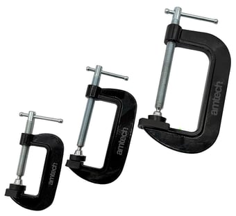 picture of Amtech 3pc G-Clamp Set with Protective Pads - [DK-D0855]