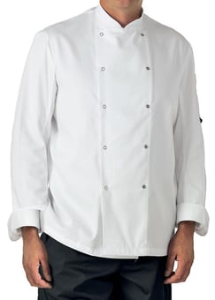 picture of Dennys Long Sleeve Chef’s Jacket - White - BT-DD08