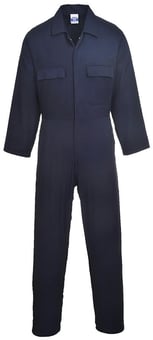 Picture of Portwest - Euro Work Cotton Navy Blue Coverall - 260g - Regular Leg 31 Inch - PW-S998NAR