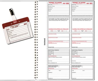 picture of Permit To Work - Spiral Bound - Contains General Permits, Hot and Electrical Permits - [IB-IBPERR] - (DISC-W)