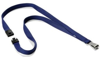 picture of Durable - Premium Textile Lanyard With Silky Soft Textile Finish - Midnight Blue - 15mm x 440mm - Pack of 10 - [DL-812728]