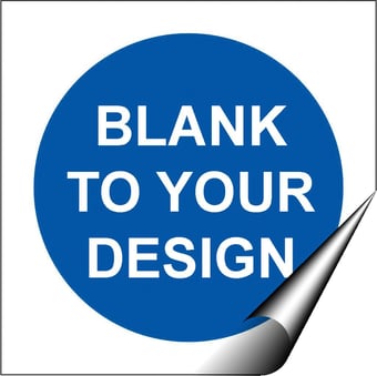 Picture of BLANK TO YOUR DESIGN LARGE - BS5499 Part 1 & 5 - 150 X 150Hmm - Self Adhesive Vinyl - [AS-MA195TS-SAV]