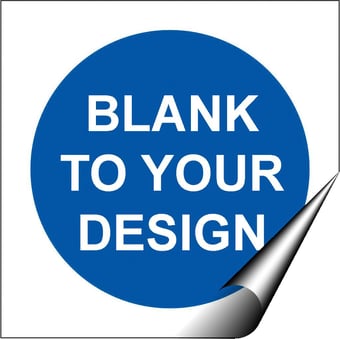 picture of BLANK TO YOUR DESIGN LARGE - BS5499 Part 1 & 5 - 150 X 150Hmm - Self Adhesive Vinyl - [AS-MA195TS-SAV]