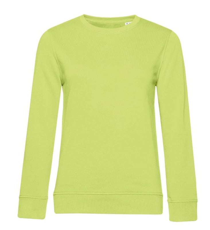 picture of B&C Women's Organic Crew Neck Sweat - Lime - BT-WW32B-LIM