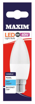 picture of Maxim - 40W - Candle Pearl Day Light - Bayonet Cap - [PD-40MLCBCDL5X10]