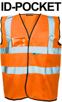 picture of Supertouch Orange Hi-Vis Vest with ID Pocket On The Right Side - ST-35281 - (MP)