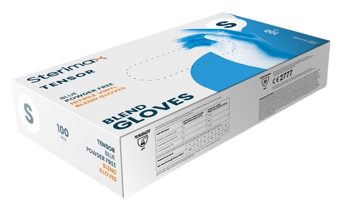 picture of Sterimax Tensor Nitrile Blend Powder Free Examination Gloves - Blue - Box of 50 Pairs - STM-INC-502266