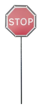 Picture of Sineway Stop/Go Lollipop Metal Pole - Plastic Sign - [TNN-TN-SGMP]