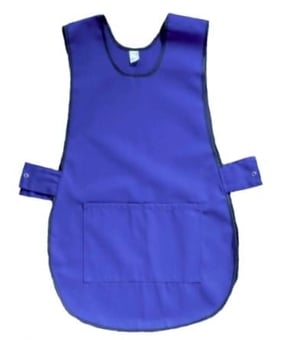 picture of Beeswift Polycotton Royal Blue Tabard Black Piping Tab Side Fastening - [BE-PCTABRB]