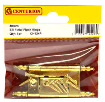 Picture of Centurion EB Finial Flush Hinge (1 Pair) - 50mm (2") - [CI-CH124P]