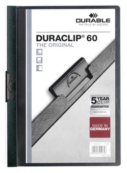 picture of Durable - DURACLIP® 60 Clip Folder - A4 - Dark Green - Pack of 25 - [DL-220932]