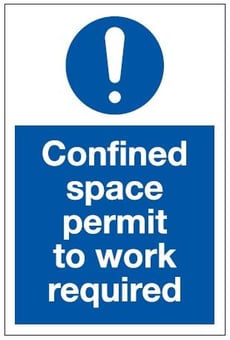 Picture of Confined Space Permit Required Sign - 200 x 300Hmm - Rigid Plastic - [AS-MA128-RP]