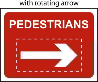 Picture of Spectrum 600 x 450mm Temporary Sign & Frame - Pedestrians With Reversible Arrow - [SCXO-CI-14003]