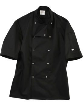picture of Dennys Short Sleeve Chef's Jacket - Black - [GCSL-BT-DD08CS]