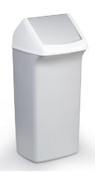 picture of Durable - Durabin Flip 40 L Waste Bin - Grey - 320 x 747 x 366 mm - [DL-1809798050]