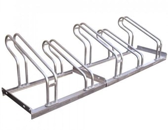 picture of TRAFFIC-LINE Lo-Hoop Cycle Stands - 5 Cycle Capacity - 1,750mm L - [MV-169.13.432]
